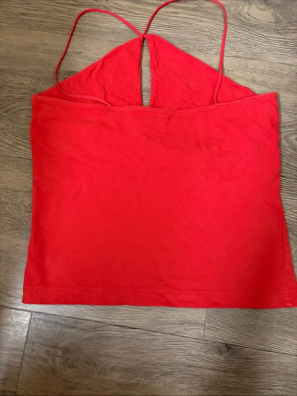 🍒Armani Exchange Bright Red Cotton Blend Top - Picture 6 of 6